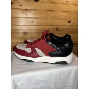 Z Zegna Shoes Men's 10.5 USA‎ Sneakers Red Black White 9.5 EU Italy Trainers